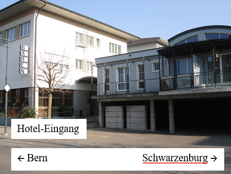 Eingang Hotel Bären Niederscherli